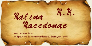 Malina Macedonac vizit kartica